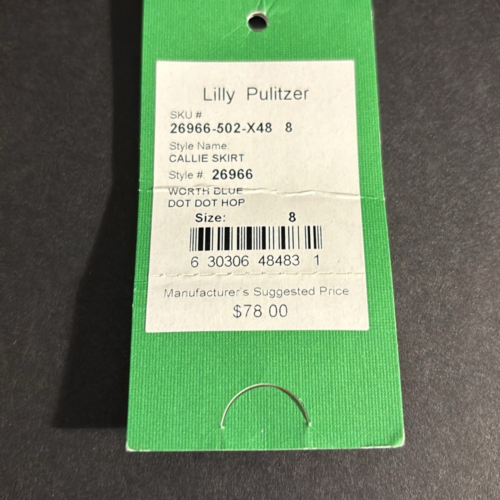 Lilly Pulitzer Callie skirt . NWT.  Size 8 - Picture 2 of 6